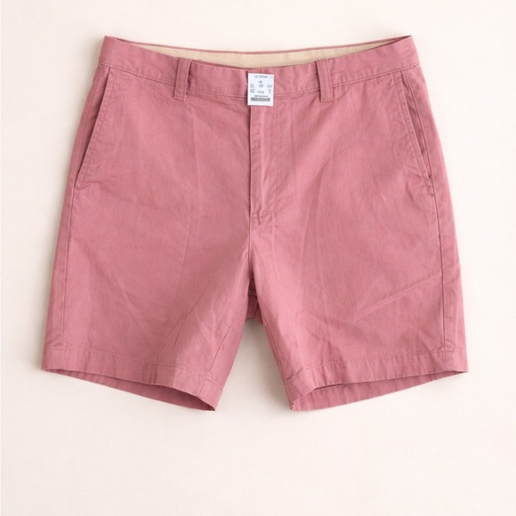J. Crew Other - J.Crew Pink 7" Flex Chino Shorts Size 34 Flat Front Cotton Summer Casual Preppy